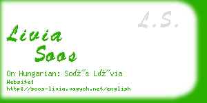 livia soos business card